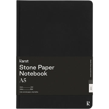 Libreta de tapa dura de papel de piedra A5 cuadriculada "Karst®"