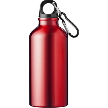 Botella de 400 ml de aluminio reciclado con certificado RCS con mosquetón "Oregon"